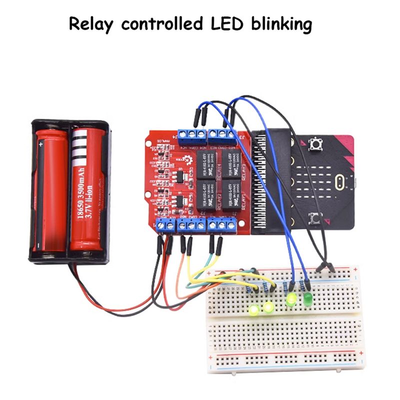 Kids Education Channel - Модуль реле A64I Microbit на 4